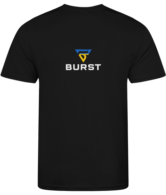BURST Men's BRAVE 🇺🇦 Recycled Dry-Fit Workout T Shirt (Black)
