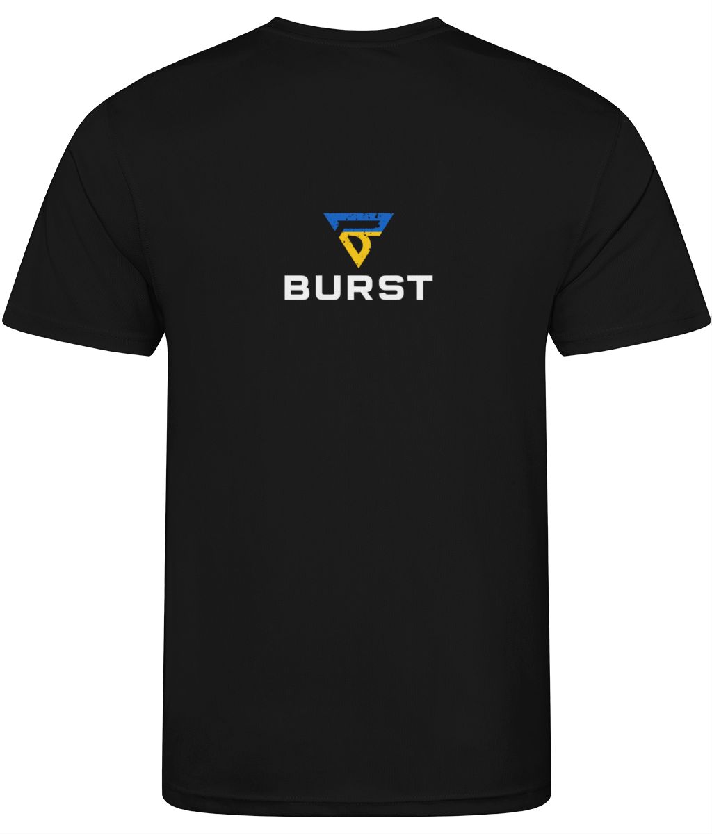 BURST Men's BRAVE 🇺🇦 Combat Dry-Fit Workout T Shirt (Black)