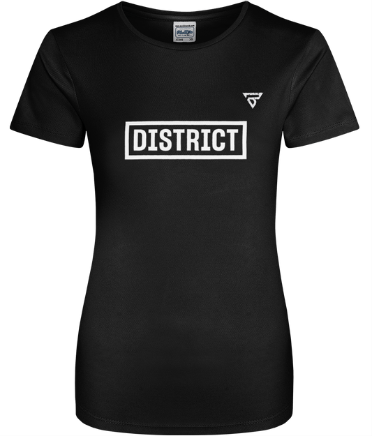 BURST x DISTRICT Ladies Dry-Fit Workout Shirt (Black)