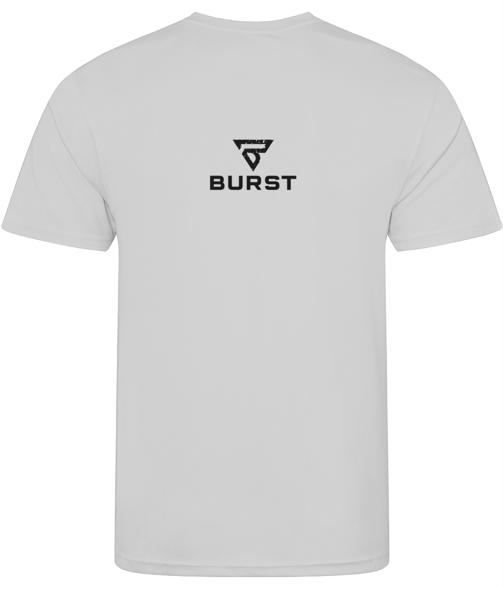 BURST Men's OCEAN Active Recycled Dry-Fit Light Breathable Workout T Shirt (White)