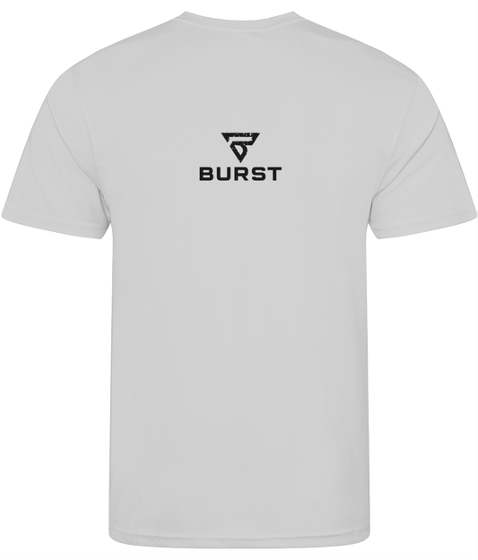 BURST Men's OCEAN Active Recycled Dry-Fit Light Breathable Workout T Shirt (White)