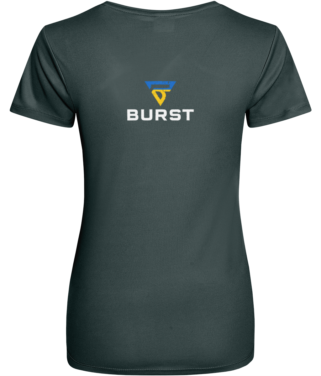 BURST Ladies BRAVE 🇺🇦 Dry-Fit Workout Tee (Charcoal)